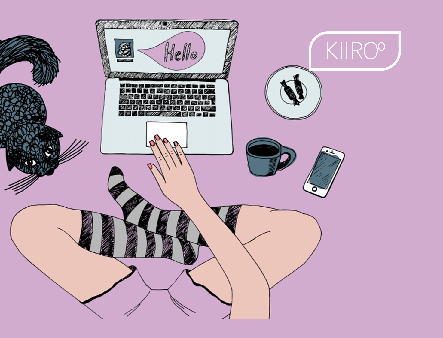 woman browsing the internet kiiroo