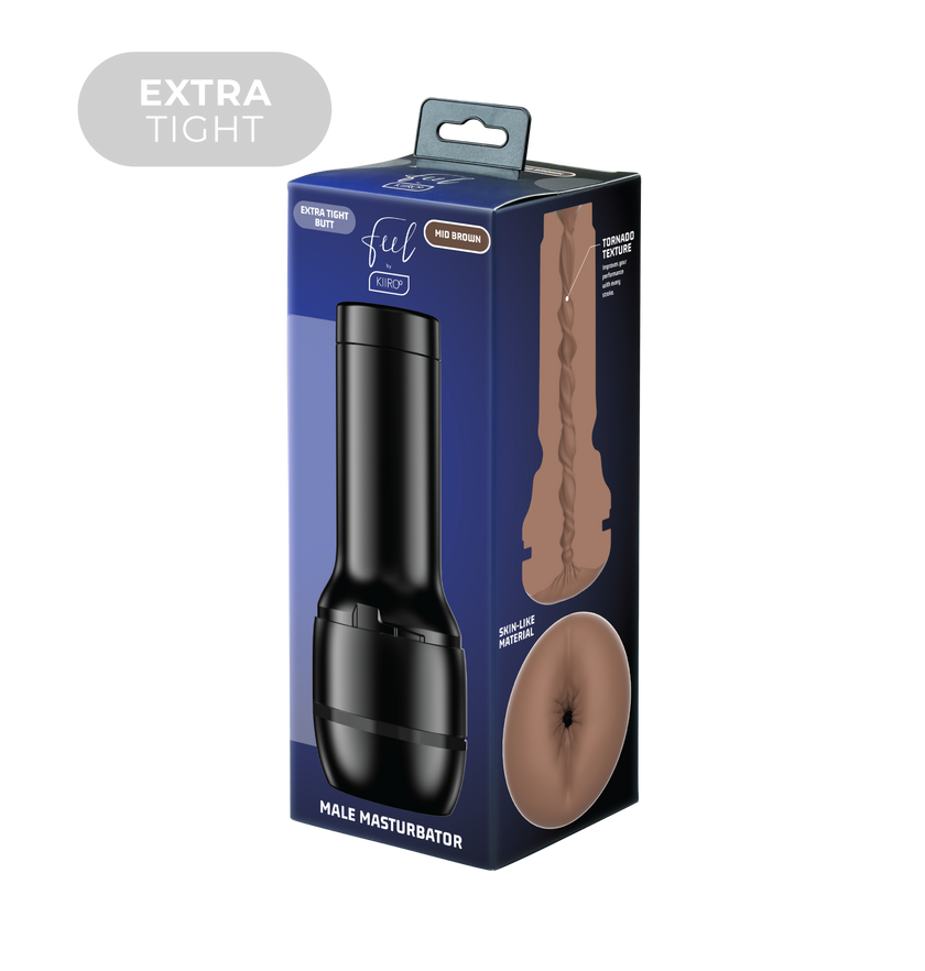 KIIROO-Feel stroker extra tight butt mid-brown box