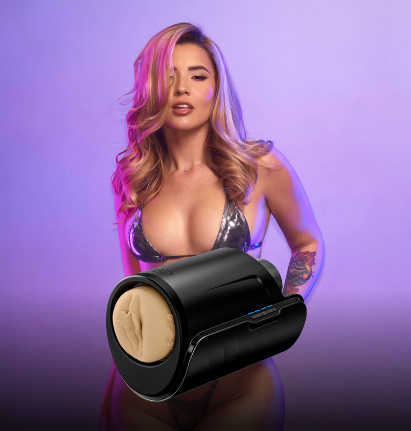 KIIROO-Agatha Vegas, and the FeelAgatha stroker assembled with the Keon automatic masturbator