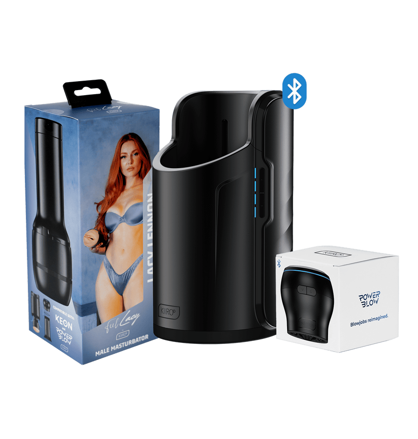 KIIROO-the FeelLacy stroker package, the Keon automatic masturbator, and the Powerblow suction device controller