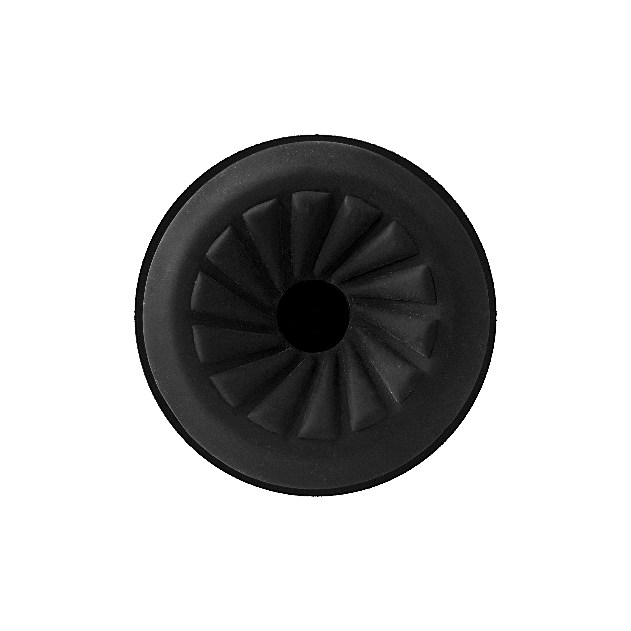 Cross-sectional view of the Feel pocket black stroker's opening