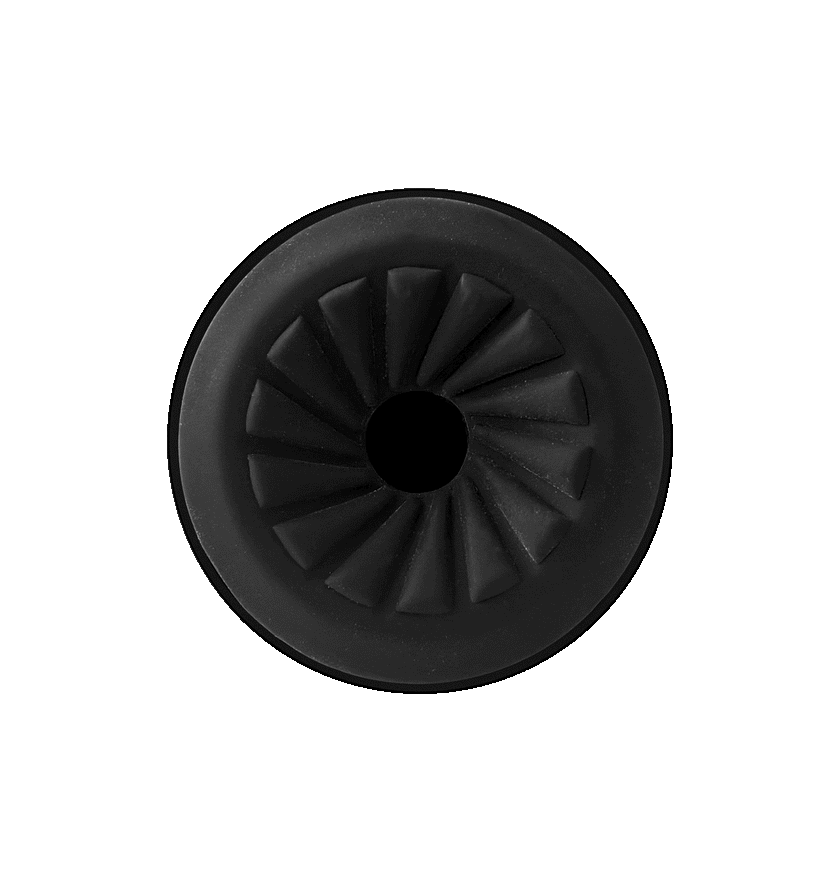 KIIROO-Cross-sectional view of the Feel pocket black stroker's opening