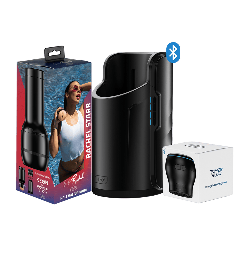 KIIROO-the FeelRachel stroker package, Keon automatic masturbator, and Powerblow suction device controller