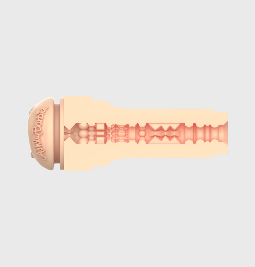KIIROO-Cross-sectional view of the feelAshley stroker's textured inner tunnel