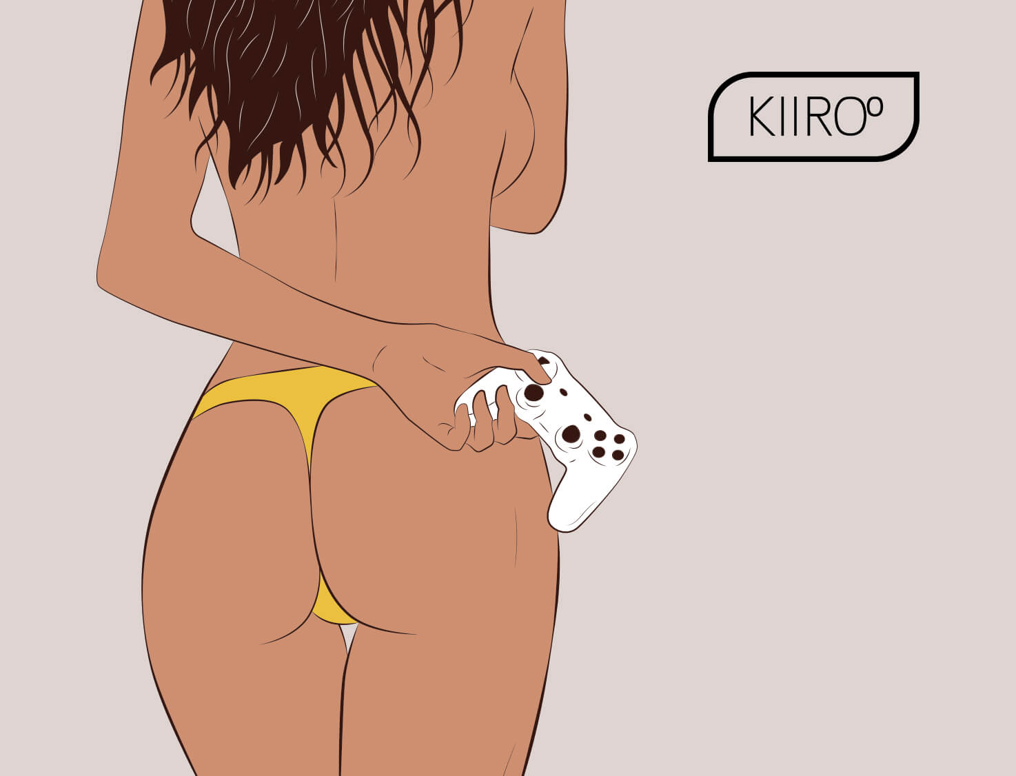 woman holding a controller