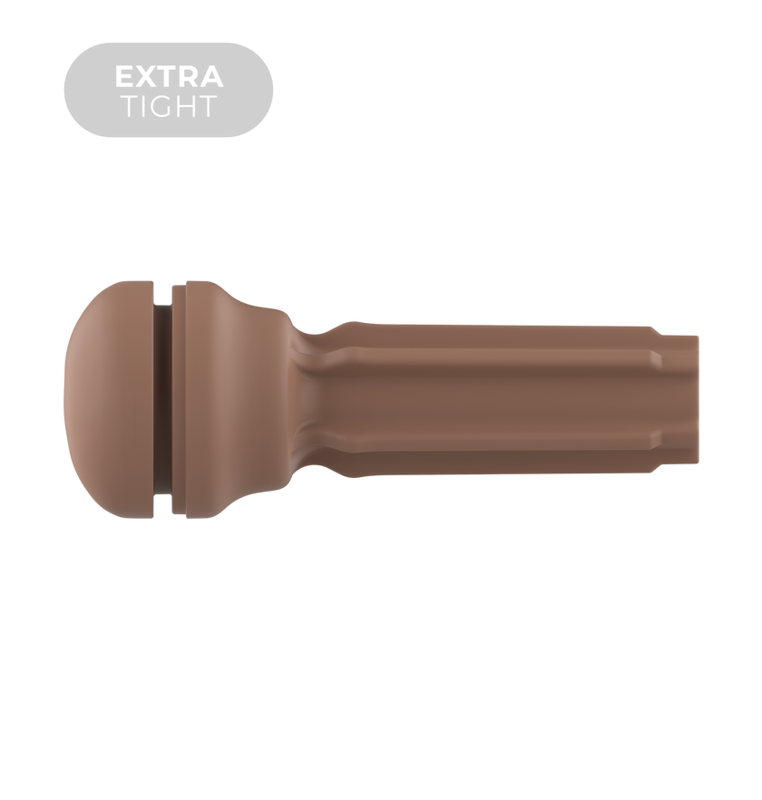 KIIROO- Feel stroker extra tight butt sleeve mid-brown side