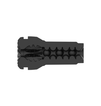Cross-sectional view of the Feel pocket black stroker's textured inner tunnel