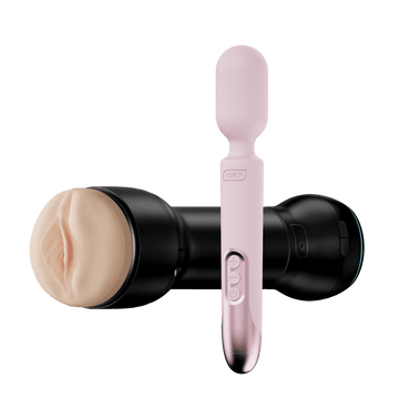 KIIROO-ProWand vibrator and PowerBlow with feelstroker pale color