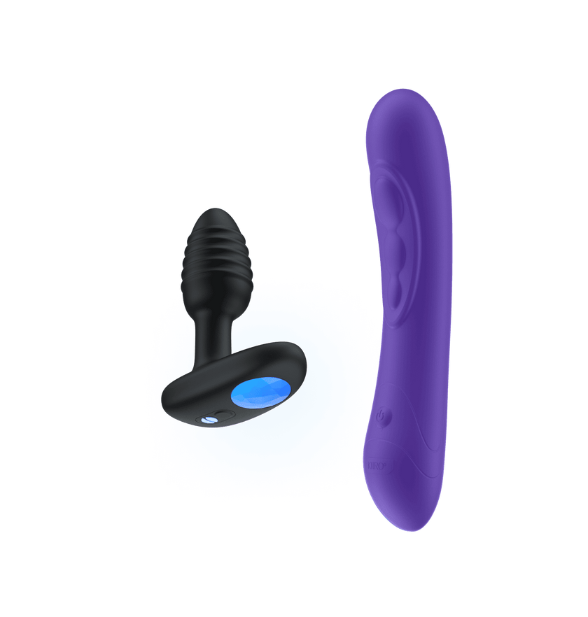 KIIROO-Pearl3 purple AI vibrator and interactive butt plug Lumen