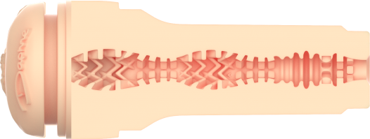 KIIROO-Cross-sectional view of the FeelReagan stroker's textured inner tunnel